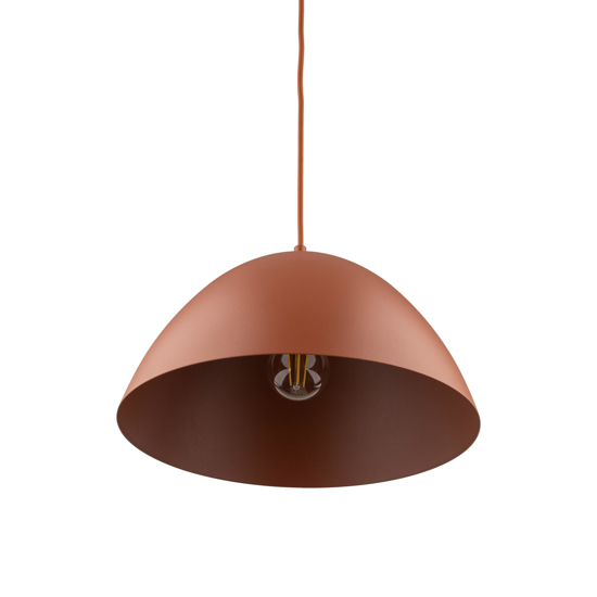 Lampadario per cucina moderna marrone cupola 34cm